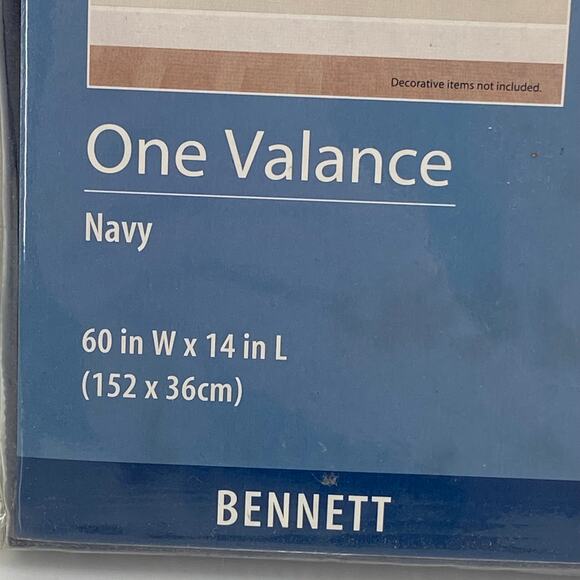 Main Stays Valance Navy - Picture 3 of 6